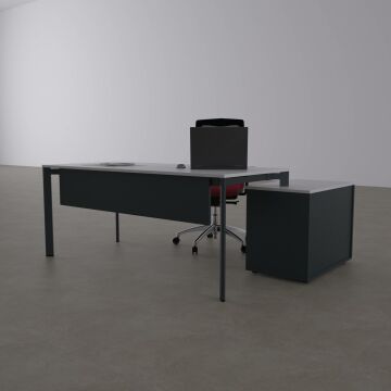 Five 80 cm Alt Etajerli Çalışma Masası 200x80 - Beyaz