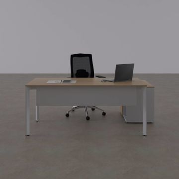 Five 80 cm Alt Etajerli Çalışma Masası 200x80 - Meşe