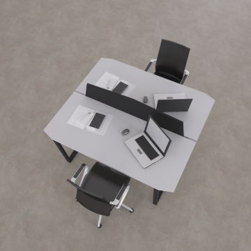 Aleos İkili Çalışma Masası 160x140 - Beyaz