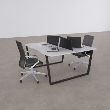 Aleos İkili Çalışma Masası 160x140 - Beyaz