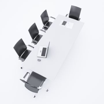 Rectan Toplantı Masası 30 L Beyaz - 360