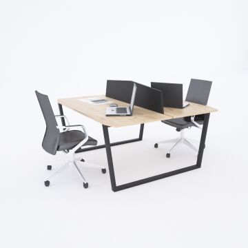 Aleos İkili Çalışma Masası 160x140 - Meşe