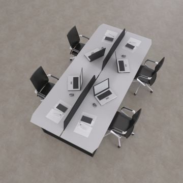 Aleos Dörtlü Çalışma Masası 280x140 - Beyaz