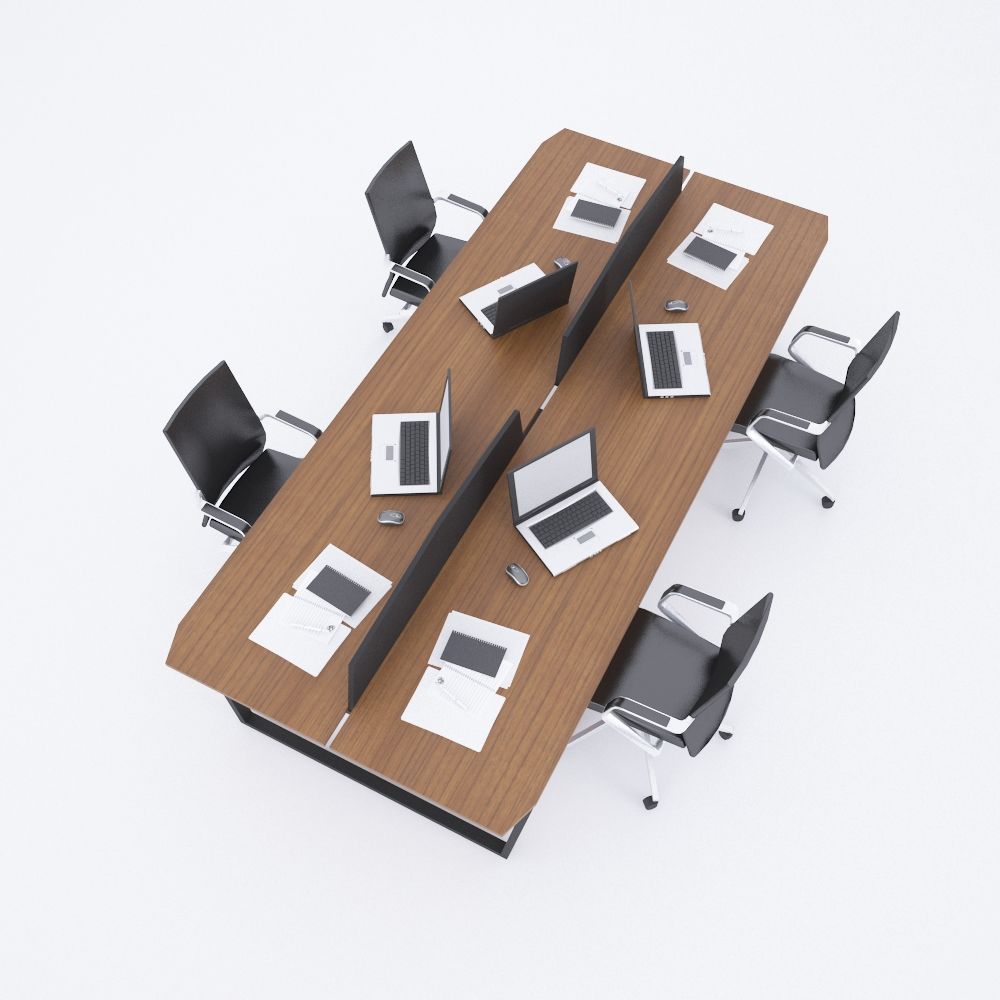 Aleos Dörtlü Çalışma Masası 280x140 - Ceviz