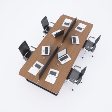 Aleos Dörtlü Çalışma Masası 280x140 - Ceviz