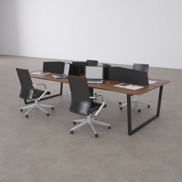 Aleos Dörtlü Çalışma Masası 280x140 - Ceviz