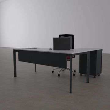 Five Keson Etajerli Çalışma Masası 140x80 - Beyaz