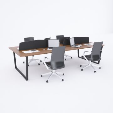 Aleos Dörtlü Çalışma Masası 320x140 - Ceviz