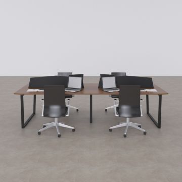 Aleos Dörtlü Çalışma Masası 320x140 - Ceviz