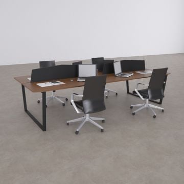 Aleos Dörtlü Çalışma Masası 320x140 - Ceviz