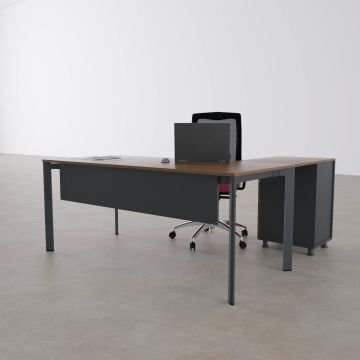 Five Keson Etajerli Çalışma Masası 140x80 - Ceviz
