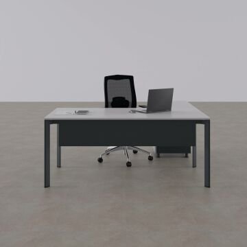 Five Keson Etajerli Çalışma Masası 160x80 - Beyaz