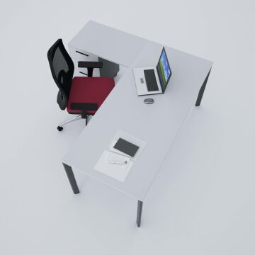 Five Keson Etajerli Çalışma Masası 180x80 - Beyaz