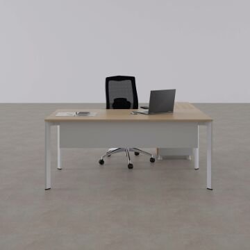 Five Keson Etajerli Çalışma Masası 180x80 - Meşe