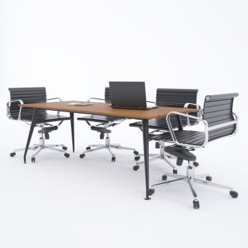 İvory Toplantı Masası M 160x80 - Ceviz