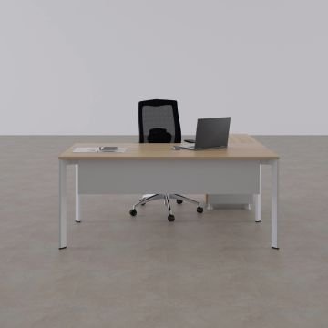Five Keson Etajerli Çalışma Masası 200x80 - Meşe