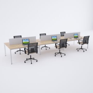 Five Altılı Çalışma Masası 300x140 - Meşe