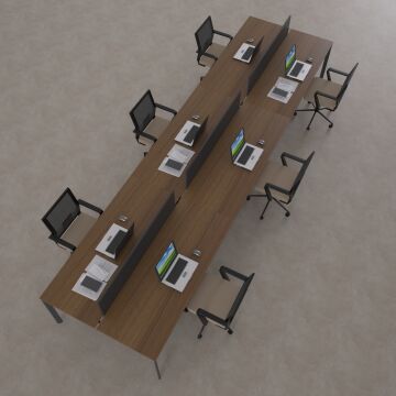 Five Altılı Çalışma Masası 360x140 - Ceviz