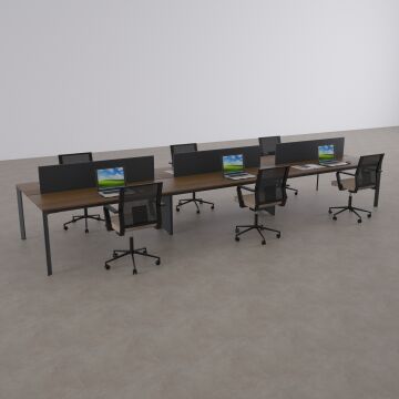 Five Altılı Çalışma Masası 360x140 - Ceviz