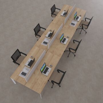 Five Altılı Çalışma Masası 360x140 - Meşe