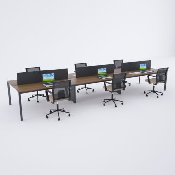 Five Altılı Çalışma Masası 420x140 - Ceviz