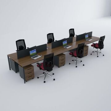 Five Altılı Çalışma Masası 480x140 - Ceviz