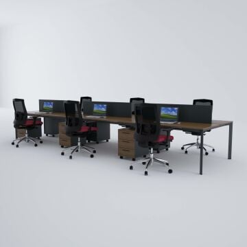Five Altılı Çalışma Masası 480x140 - Ceviz