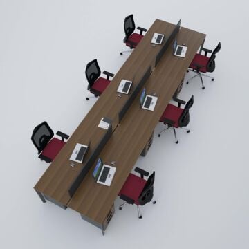 Five Altılı Çalışma Masası 480x140 - Ceviz