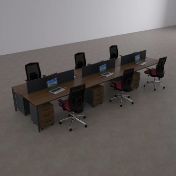 Five Altılı Çalışma Masası 540x140 - Ceviz