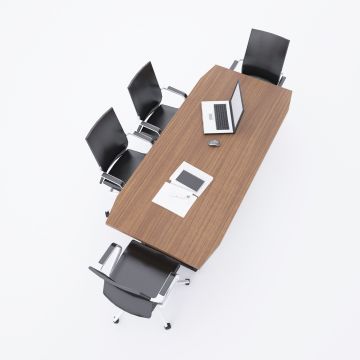 Aleos Toplantı Masası 220x90 - Ceviz+Antrasit