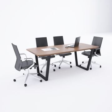 Aleos Toplantı Masası 220x90 - Ceviz+Antrasit