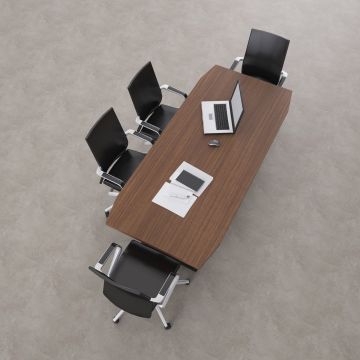 Aleos Toplantı Masası 220x90 - Ceviz+Antrasit