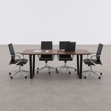 Aleos Toplantı Masası 220x90 - Ceviz+Antrasit