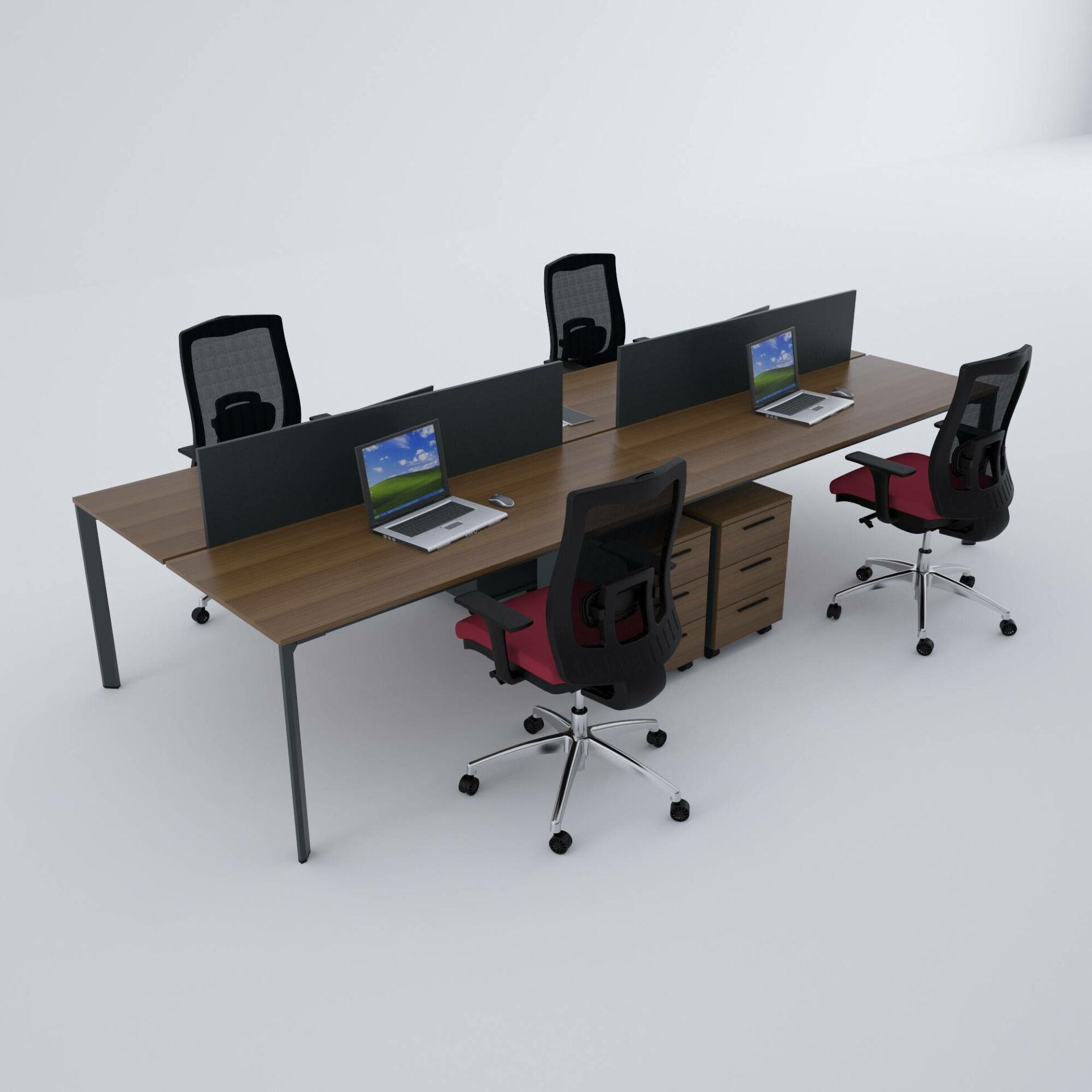 Five Dörtlü Çalışma Masası 240x140 - Ceviz