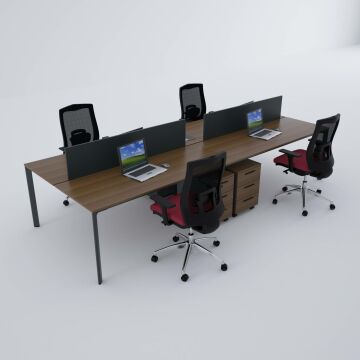 Five Dörtlü Çalışma Masası 240x140 - Ceviz