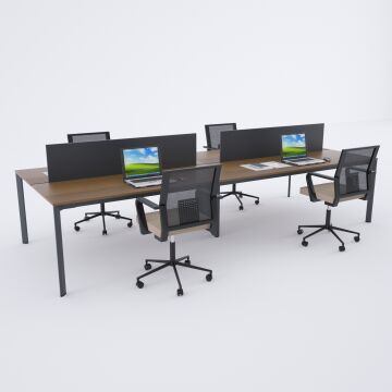 Five Dörtlü Çalışma Masası 240x140 - Ceviz