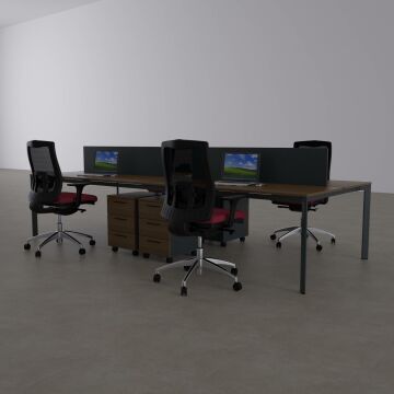 Five Dörtlü Çalışma Masası 240x140 - Ceviz