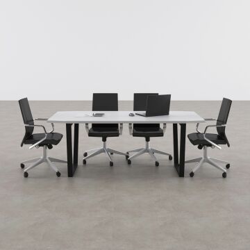 Aleos Toplantı Masası 260x90 - Beyaz+Antrasit