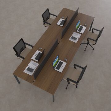 Five Dörtlü Çalışma Masası 280x140 - Ceviz