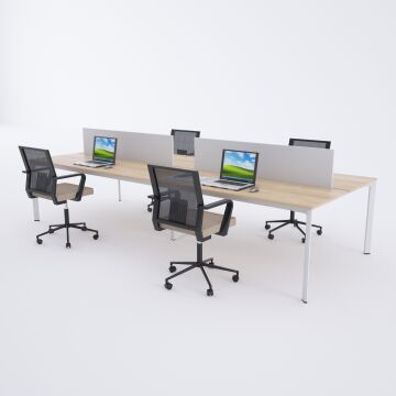 Five Dörtlü Çalışma Masası 280x140 - Meşe