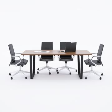 Aleos Toplantı Masası 260x90 - Ceviz+Antrasit