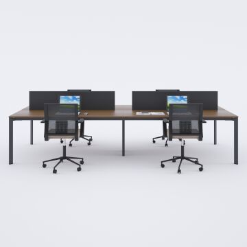 Five Dörtlü Çalışma Masası 320x140 - Ceviz