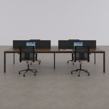 Five Dörtlü Çalışma Masası 320x140 - Ceviz