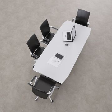 Aleos Toplantı Masası 300x90 - Beyaz+Antrasit