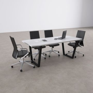 Aleos Toplantı Masası 300x90 - Beyaz+Antrasit