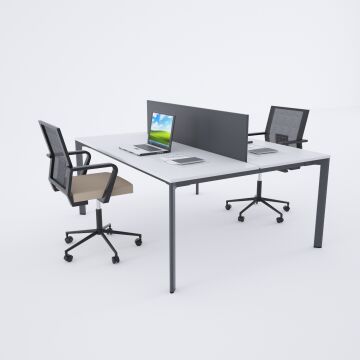 Five İkili Çalışma Masası 100x140 - Beyaz