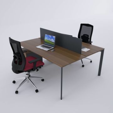 Five İkili Çalışma Masası 100x140 - Ceviz