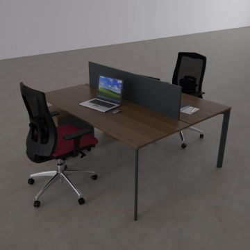 Five İkili Çalışma Masası 100x140 - Ceviz