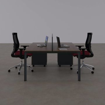 Five İkili Çalışma Masası 100x140 - Ceviz