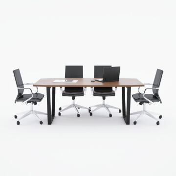Aleos Toplantı Masası 300x90 - Ceviz+Antrasit